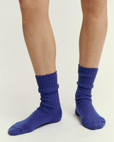 Accessories | Women The Great. The Cashmere Sock. Bright Blue