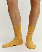 Accessories | Women The Great. The Cashmere Sock. Bright Marigold