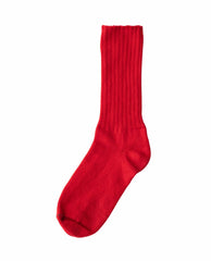 Accessories | Women The Great. The Cashmere Sock. Bright Red