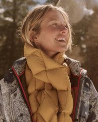 Accessories | Women The Great. The Down Quilted Puffer Scarf. Goldenrod