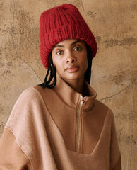 Accessories | Women The Great. The Handknit Chunky Beanie. Red Berry