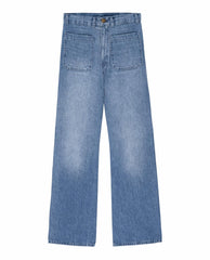 Denim | Women The Great. The Dock Jean. Marina Wash
