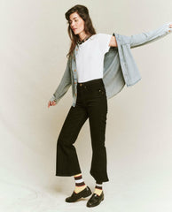 Denim | Women The Great. The Kick Bell Jean. Carbon