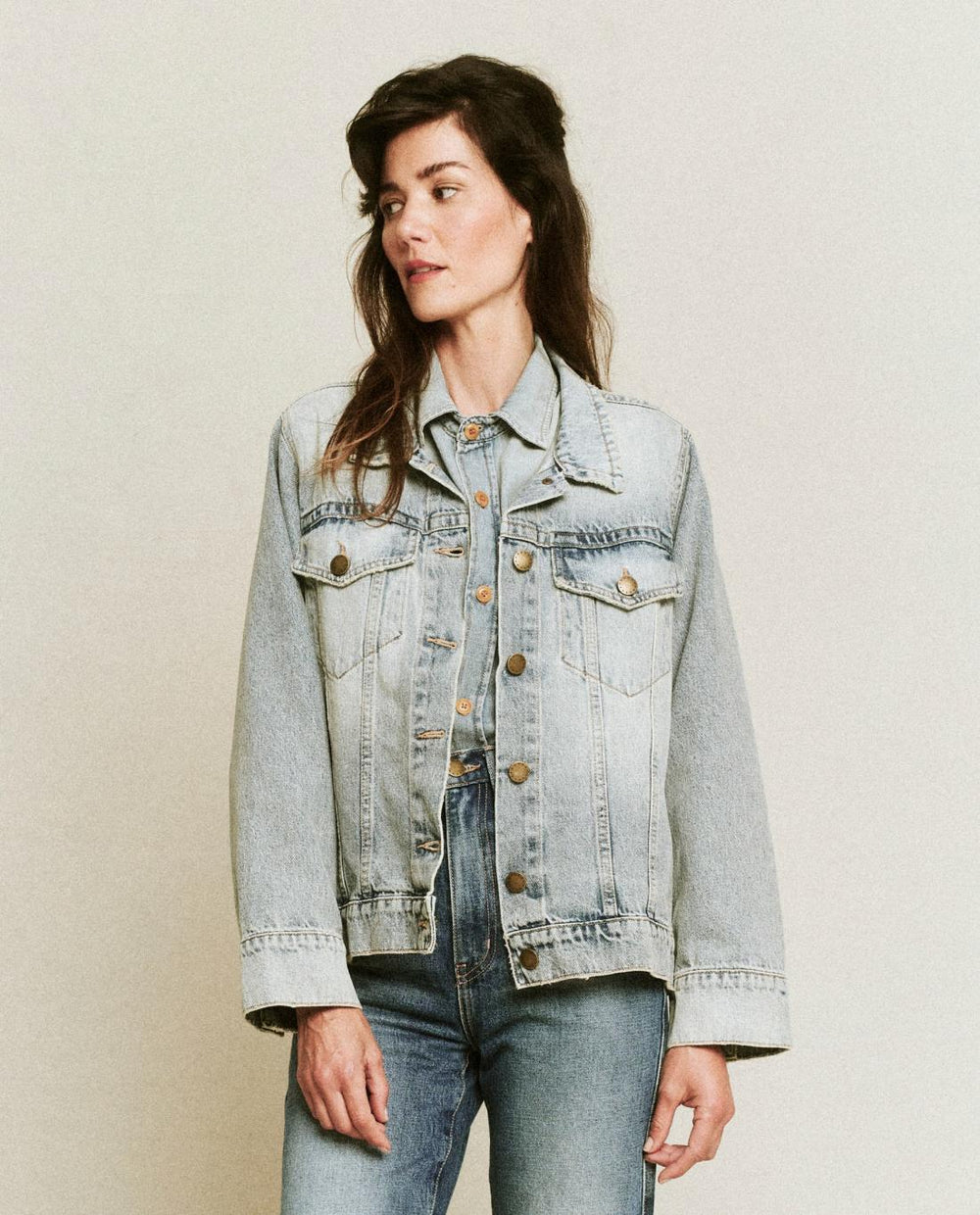 Denim | Women The Great. The Slouchy Jean Jacket. Derby Wash