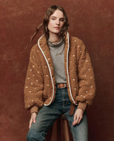 Jackets & Outerwear | Women The Great. The Blackbird Jacket. Teddy With Cream Floral Embroidery