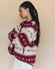 Jackets & Outerwear | Women The Great. The Plush Bomber. Bordeaux Geo