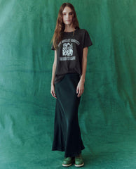 Novelty Tees & Sweats | Women The Great. The Boxy Crew. Graphic Washed Black With Great Smoky Mountains Grap