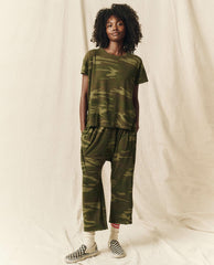 Novelty Tees & Sweats | Women The Great. The Boxy Crew. Novelty Deep Woods Camo