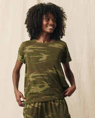 Novelty Tees & Sweats | Women The Great. The Boxy Crew. Novelty Deep Woods Camo