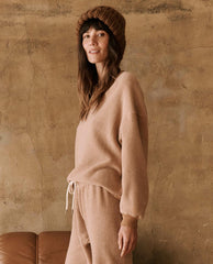 Novelty Tees & Sweats | Women The Great. The Fleece Henley Sweatshirt. Fawn