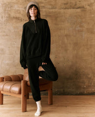 Novelty Tees & Sweats | Women The Great. The Slouch Trail Sweatshirt. Almost Black