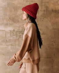 Novelty Tees & Sweats | Women The Great. The Slouch Trail Sweatshirt. Fawn