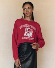 Novelty Tees & Sweats | Women The Great. The Teammate Sweatshirt. Graphic Cherry With Great Smoky Mountains