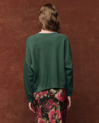 Novelty Tees & Sweats | Women The Great. The Teammate Sweatshirt. Graphic Winter Pine With Great Smoky Mount