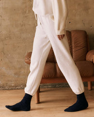 Pants | Women The Great. The Fleece Stadium Sweatpant. Washed White