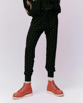 Pants | Women The Great. The Waffle Long John. Black Mini Heirloom Rose