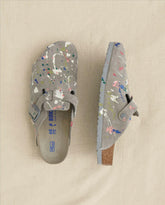 Shoes | Women The Great. Boston Coin Birkenstock With Paint. Coin With Bright Multi Paint