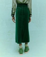 Skirts & Shorts | Women The Great. The Velvet Column Skirt. Emerald