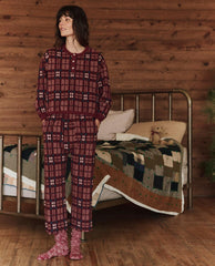 Sleep Bottoms | Women The Great. The Plush Fleece Pajama Pant. Fireside Plaid