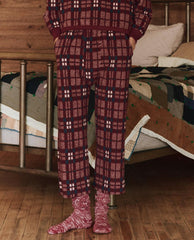 Sleep Bottoms | Women The Great. The Plush Fleece Pajama Pant. Fireside Plaid