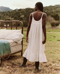 Sleep Dresses | Women The Great. The Eyelet Ruffle Tank Night Dress. True White