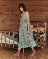 Sleep Dresses | Women The Great. The Ruffle Tank Night Dress. Winter Pine Plaid