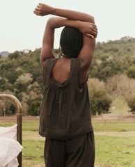 Sleep Tops | Women The Great. The Eyelet Tank. Black