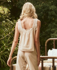 Sleep Tops | Women The Great. The Eyelet Tank. Soft Rosette