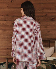 Sleep Tops | Women The Great. The Pajama Shirt. Bordeaux Plaid