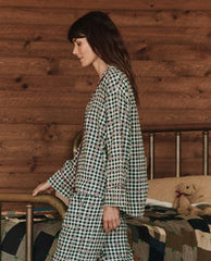 Sleep Tops | Women The Great. The Pajama Shirt. Winter Pine Plaid