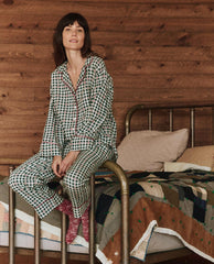 Sleep Tops | Women The Great. The Pajama Shirt. Winter Pine Plaid