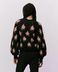 Sweaters | Women The Great. The Carousel Cardigan. Black Heirloom Rose