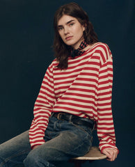 Sweaters | Women The Great. The Sailor Sweater. Maple Stripe