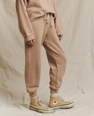 Sweatpants | Women The Great. The Cropped Sweatpant. Solid Biscotti
