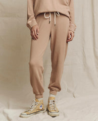 Sweatpants | Women The Great. The Cropped Sweatpant. Solid Biscotti