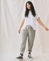 Sweatpants | Women The Great. The Cropped Sweatpant. Varsity Grey