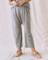 Sweatpants | Women The Great. The Jersey Crop. Heather Grey