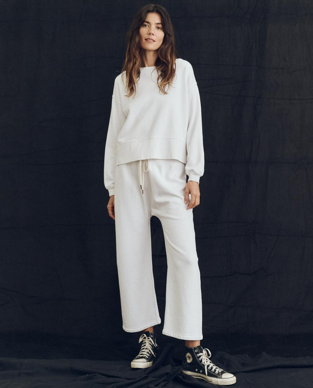 Sweatpants | Women The Great. The Relay Sweatpant. Solid True White