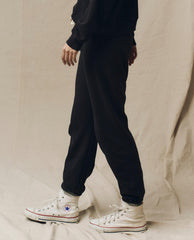 Sweatpants | Women The Great. The Stadium Sweatpant. Solid Almost Black