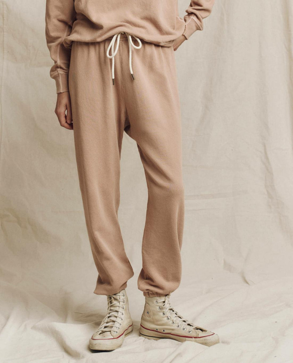 Sweatpants | Women The Great. The Stadium Sweatpant. Solid Biscotti