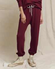 Sweatpants | Women The Great. The Stadium Sweatpant. Solid Plum