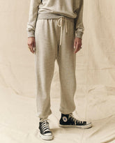 Sweatpants | Women The Great. The Stadium Sweatpant. Solid Soft Heather Grey