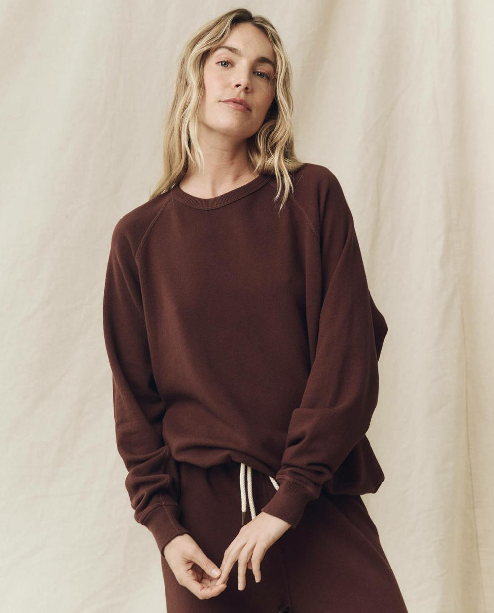 Sweatshirts | Women The Great. The College Sweatshirt. Solid Toasted Walnut