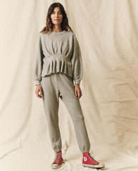 Sweatshirts | Women The Great. The Corset Sweatshirt. Varsity Grey