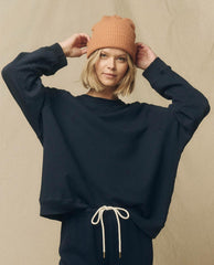 Sweatshirts | Women The Great. The Slouch Sweatshirt. Solid True Navy