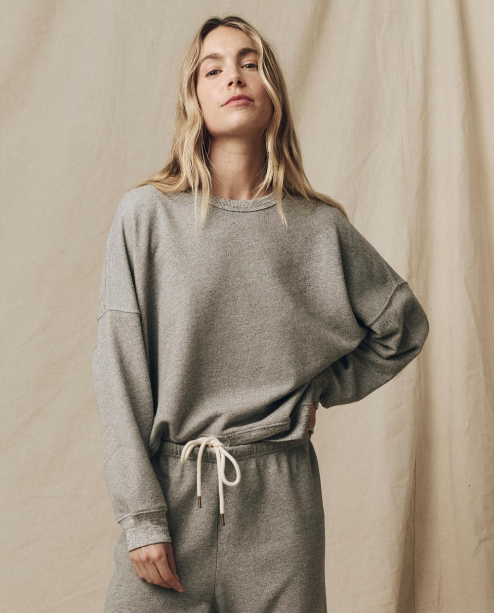 Sweatshirts | Women The Great. The Teammate Sweatshirt. Solid Varsity Grey