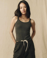 Tanks | Women The Great. The Slim Tank. Solid Washed Black