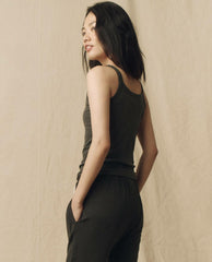 Tanks | Women The Great. The Slim Tank. Solid Washed Black