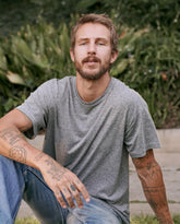 Tees & Sweats | Men The Great. The Men's Boxy Crew. Heather Grey