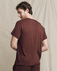 Tees & Sweats | Men The Great. The Men's Boxy Crew. Solid Toasted Walnut